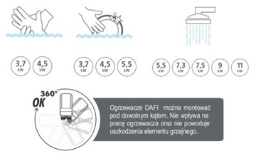 Водонагреватель DAFI 11 кВт 400 В - термопара