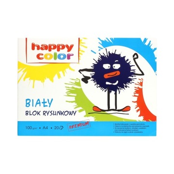 Блокнот для рисования Белый А4 100г/м2 20 листов Happy Color