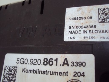 фото thumb №8, Спідометр  vw golf vii tdi 5g0920861a