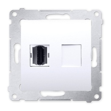 Simon 54 GNIAZDO HDMI TV POJED. białe DGHDMI.01/11