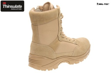 BUTY TAKTYCZNE Thinsulate 3M zamek YKK - KHAKI 42