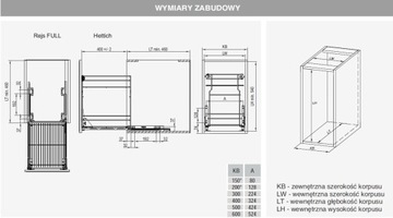 CARGO VARIANT MULTI 300/2 CHROME CRUISE HETTICH