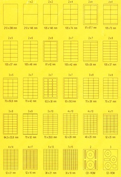 Этикетки самоклеящиеся 105х42 мм, А4, 1400 шт.