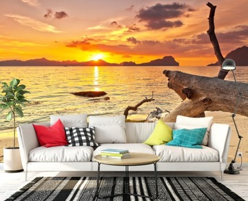 3D фотообои пляж море солнца 152x104 F00143