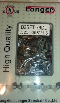 łańcuch do piły pilarki Husqvarna 76 ogniw 38 zęby 1,5mm do cięcia drewna