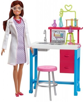 BARBIE MEBELKI PRACOWNIA NAUKOWA Mattel FJB28 24H