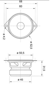 GŁOŚNIK UNIWERSALNY VISATON FRS5XTS 8W 50mm NOWY