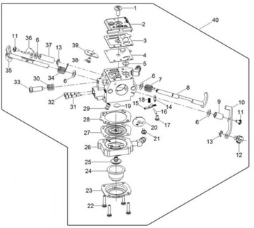 Карбюратор WACKER Walbro 5100061747 BS60-2 BS60-2i