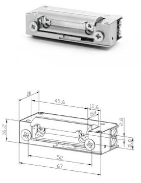 Электрическая защелка Bira, выключатель Hartte XS12UW-12V AC/DC