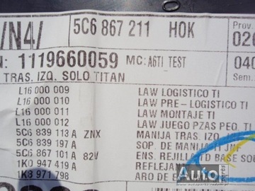 фото thumb №6, Оббивка боковина двері лівий зад 5c6867211 jetta 5c