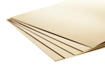 Blacha mosiężna mosiądz formatka 200x100x2,5mm | arkusz 2,5mm - 10x20cm
