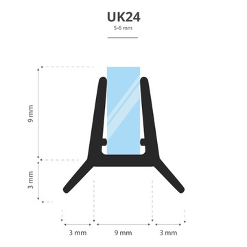 Уплотнитель для душевой кабины 70 см UK24-06