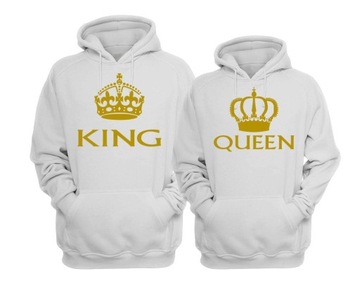 Толстовки для пар QUEEN и KING ZŁOTY