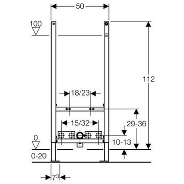 Кронштейн для биде Geberit duofix Basic 111.534.00.1