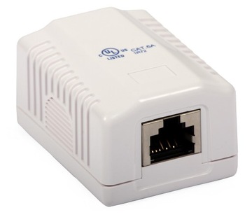 Одиночная розетка поверхностного монтажа STP RJ45 категории 6A ABCV