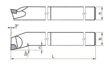 Расточная оправка с токарным ножом NNWb ISO9R 3232 P30 32x32