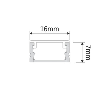 Заглушка для алюминиевого профиля LED LINE XL 7мм x 16мм БЕЛАЯ