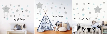 НАКЛЕЙКИ Sleeping Stars EYES 150x100см BAL5002