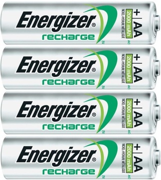 8 аккумуляторов Energizer Power Plus AA (R6), емкостью 2000 мАч, 1,2 В (NiMH)
