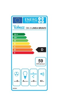 TOFLESZ LINEA BRAVO Вытяжка под шкаф черный 60 LED