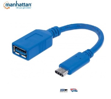 Кабель-адаптер Manhattan USB 3.0 USB-C 3.1 К USB-A M/F 0,15 м