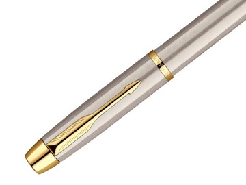 STALOWE PIÓRO wieczne SREBRNE w etui PARKER IM brushed METALOWE PIÓRO