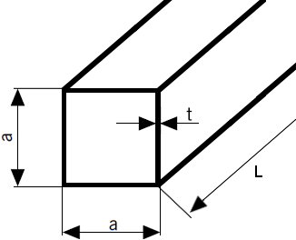 Profil stalowy zamknięty 40x40x4 długość 6000mm