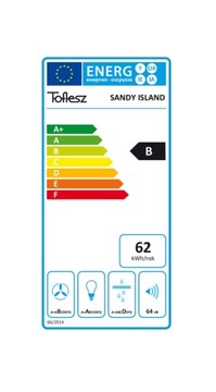 Белая островная вытяжка TOFLESZ SANDY 40 LED + пульт дистанционного управления