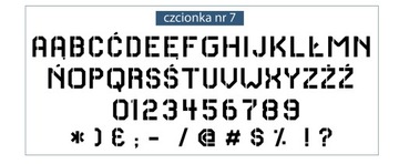 Шаблон пластиковый.Шаблоны.Буквы,цифры,высота 5 см.