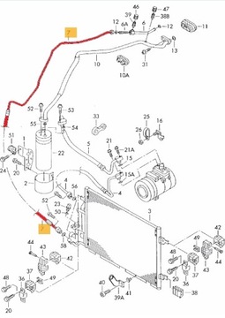 ШЛАНГ КОНДИЦИОНЕРА ВОЗДУХА VW PASSAT B5 00-05 3B1260710D