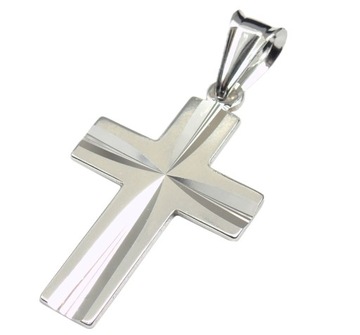 Srebrny Łańcuszek Pancerka Męski 6mm +Krzyż Srebro