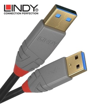 Kabel USB 3.0 typ A - A SuperSpeed Lindy 36754 5m