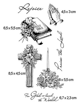 komunia święta- zestaw 7 stempli