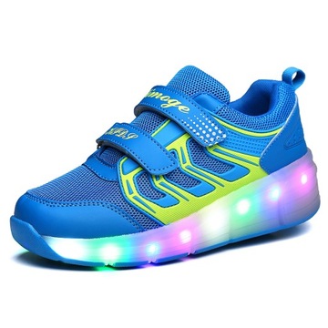 BUTOROLKI BUTY LED Z KÓŁKAMI WROTKI ROLKI Świecące