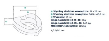 NASADKA TOALETOWA +KLAPA 10cm nakładka na sedes WC