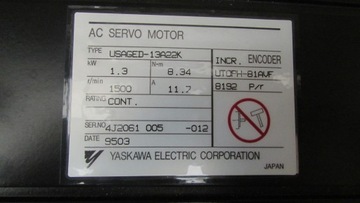 СЕРВОМОТОР YASKAWA USAGED-13A22K 1,3 кВт