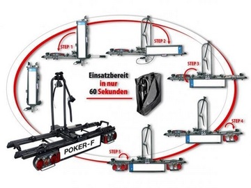 POKER F багажник на 2 велосипеда, быстрая установка