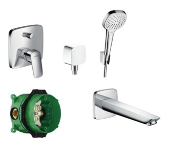 Zestaw wannowy podtynkowy Hansgrohe Logis 5w1