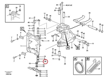 ТЕФЛОНОВАЯ ШАЙБА ДЛЯ НИЖНЕГО ПАЛЬЦА VOLVO BL71 61