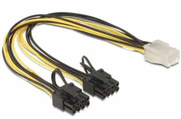 PCI-E 6-контактный — 2x 8-контактный графический разветвитель питания