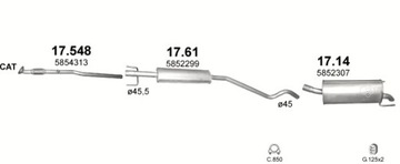 Łącznik elastyczny +rura Opel Astra H poj.1,4+zestaw