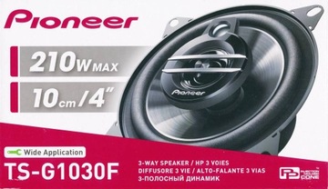 PIONEER TS-G1030F 3-ПОЛОСНЫЕ КОЛОНКИ 30–210 Вт 10 см