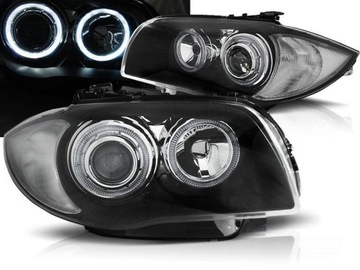 Передние фонари BMW 1 E87 E81 E82 E88 Angel Black LED