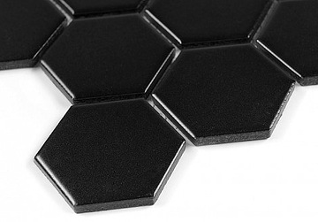 Мозаика DUNIN MOSAICS HEXAGON BLACK 51 MATT