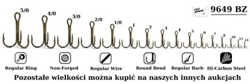 10 x KOTWICZKA VMC 9649 BN Nr.12 BLACK NICKEL