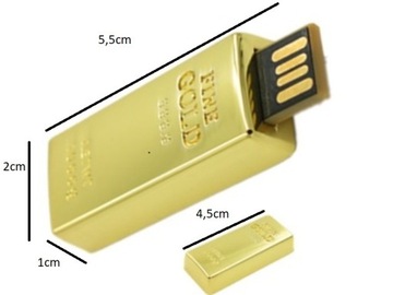 USB-накопитель 8 ГБ GB GOLD BAR WEALTH HEIGHT 24