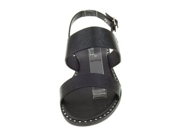 Sandały Klasyczne gładkie L169 Black r.39