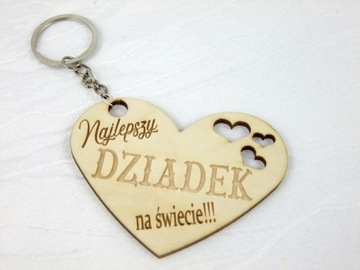 BRELOK zawieszka BABCIA dziadek SERCE