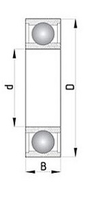 Подшипник шариковый 6202 2RS 15х35х11мм