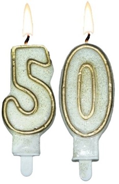 Украшения для 50 -летия 50 воздушных шаров свечей